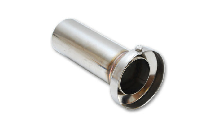 Vibrant 3.90in OD Low Inner Silencer Muffw/ 3.90in ID Single Wall Exh Tip2.5in OD Tuning Tube - Bull Strap