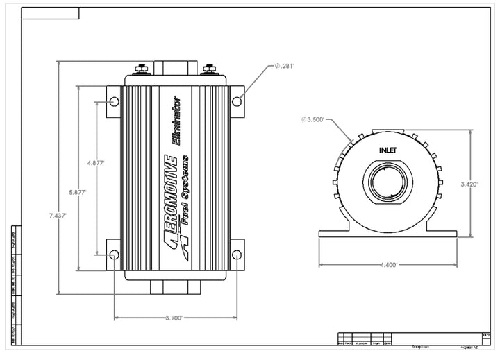 Aeromotive Eliminator-Series Fuel Pump (EFI or Carb Applications) - Bull Strap