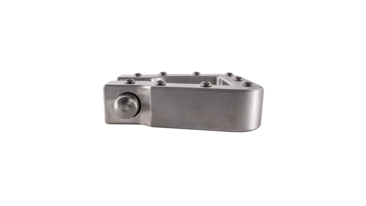 Body Armor 4x4 Mega D-Ring Machined Silver Single - Bull Strap