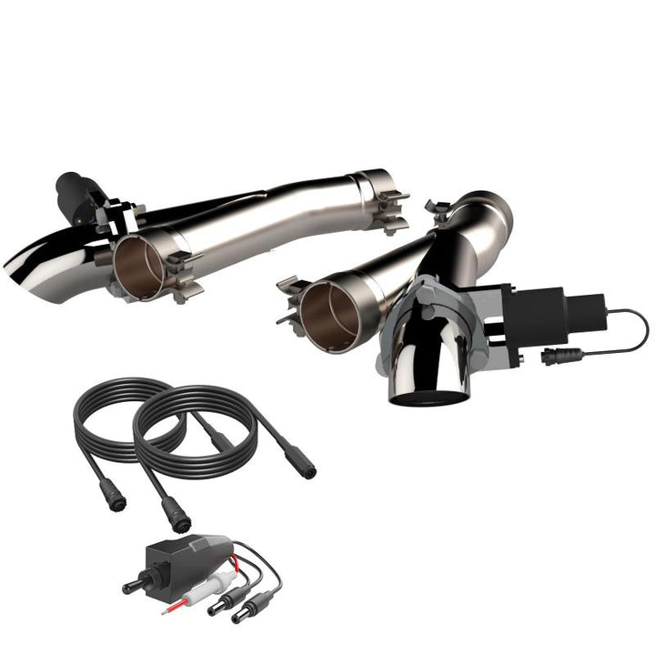 2012-2022 Jeep Grand Cherokee SRT Trackhawk Dodge Durango SRT QTP Aggressor Cutout Pipes - Bull Strap