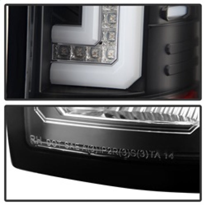 Spyder GMC Sierra 14-16 LED Tail Lights Black ALT-YD-GS14-LBLED-BK - Bull Strap
