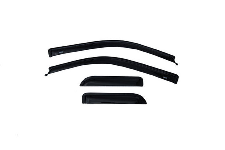 AVS 04-14 Ford F-150 Supercab Ventvisor Outside Mount Window Deflectors 4pc - Smoke - Bull Strap