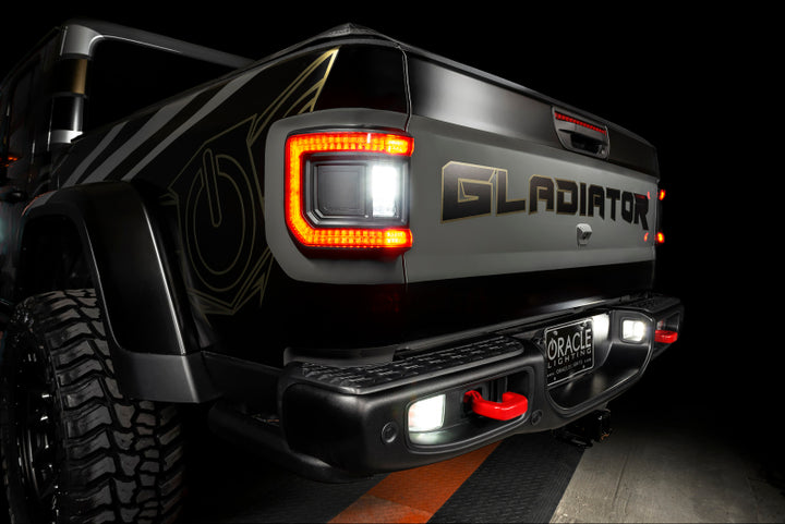 Oracle 2020+ Jeep Gladiator JT Flush Mount LED Tail Lights -  Tinted Lens - Bull Strap