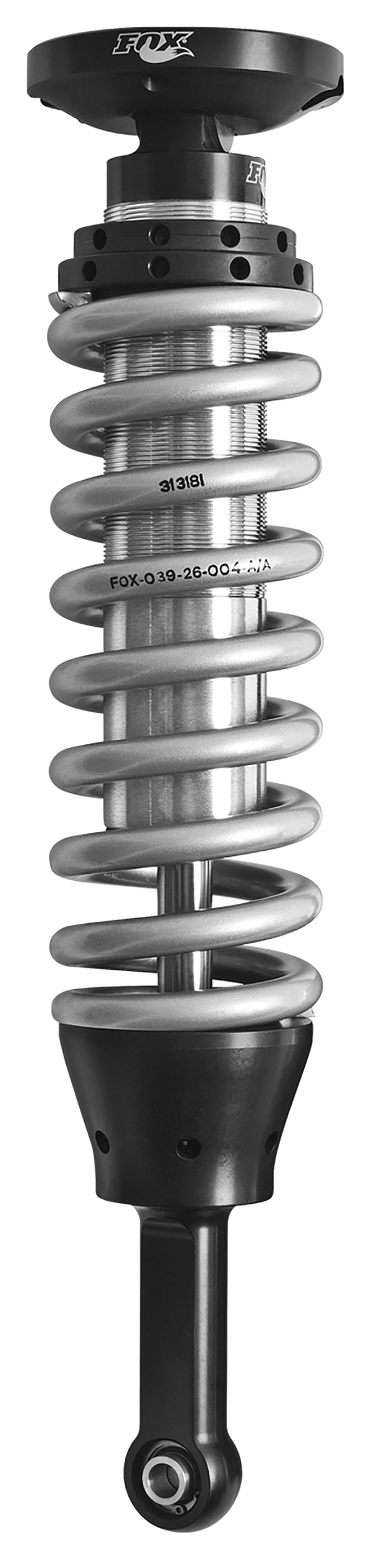 Fox 2005 Tacoma 2.5 Factory Series 4.94in. IFP Coilover Shock Set w/UCA - Black/Zinc - Bull Strap
