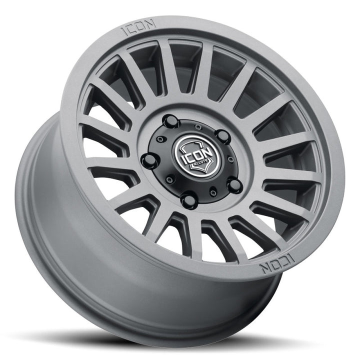 ICON Recon SLX 17x8.5 5x4.5 0mm Offset 4.75in BS 71.5mm Bore Charcoal Wheel - Bull Strap