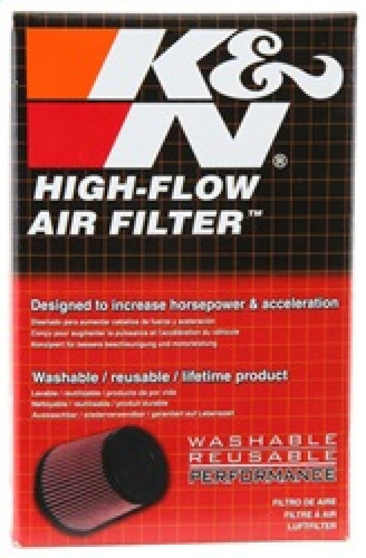 K&N Filter Universal Rubber Filter 1-11/16in FLG / 3in OD / 5in Height - Bull Strap