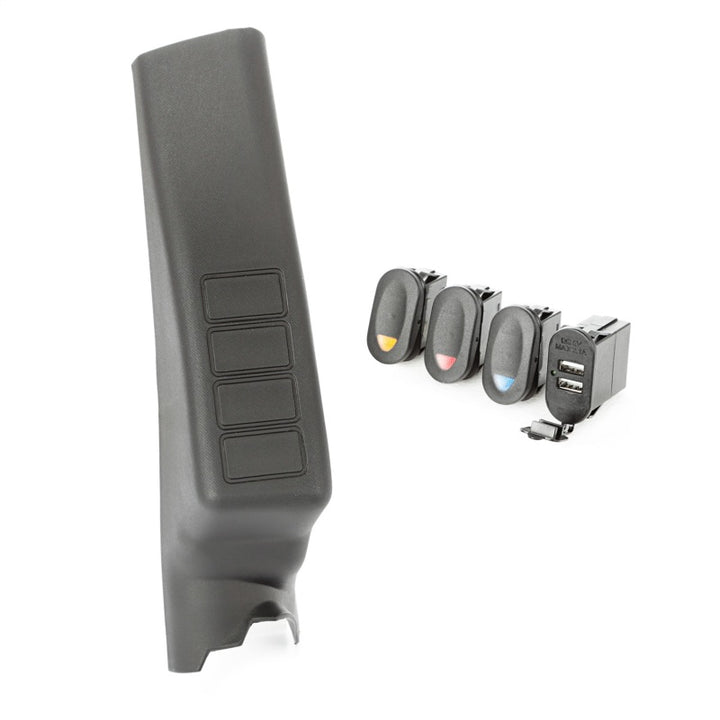 Rugged Ridge A-Pillar Pod Kit 3 Switch USB 11-18 JK/JKU - Bull Strap