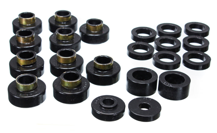 Energy Suspension Cj5-7 Body Mounts - Black - Bull Strap