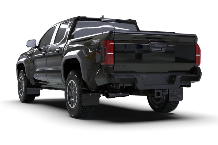 Rally Armor 24-25 Toyota Tacoma Gen 4 Black UR Mud Flap w/Red Logo - Bull Strap