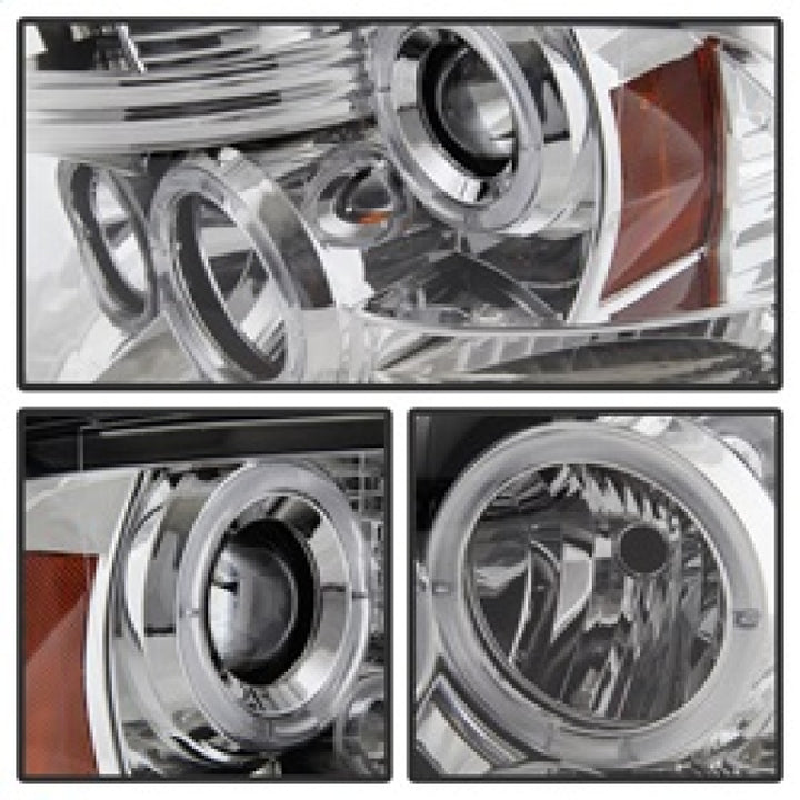 Spyder Dodge Ram 1500 09-14 10-14 Projector Headlights Halogen- LED Halo LED - Chrm PRO-YD-DR09-HL-C - Bull Strap