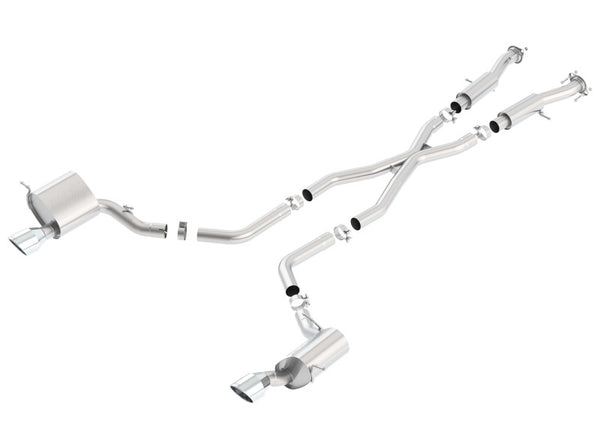 Borla 2015 Jeep Grand Cherokee SRT8 ATAK Dual Round Rolled Exit Catback Exhaust - Bull Strap