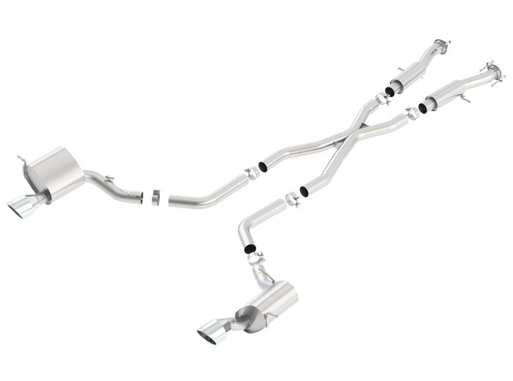 Borla 2015 Jeep Grand Cherokee SRT8 ATAK Dual Round Rolled Exit Catback Exhaust - Bull Strap
