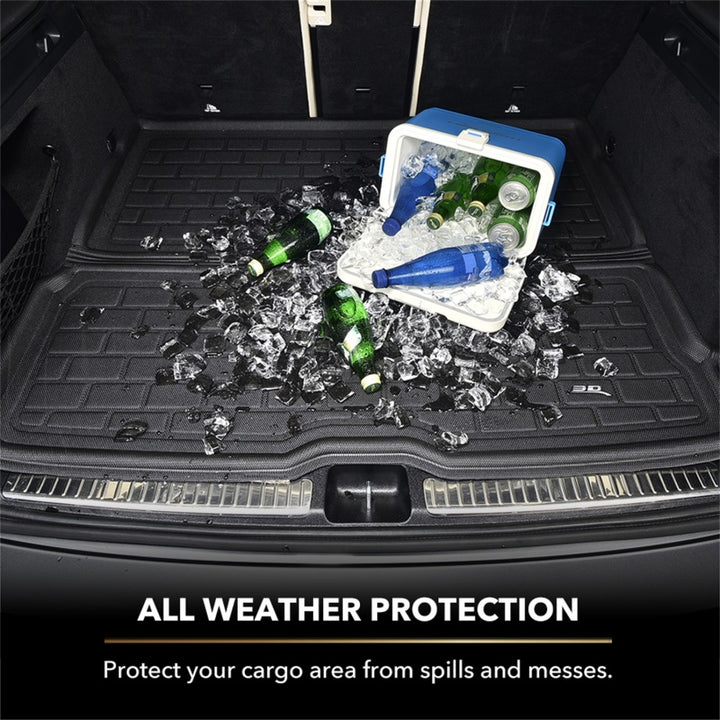 3D MAXpider 16-20 Tesla Model X Behind 2nd Row Cross Fold Kagu Cargo Liner - Black - Bull Strap