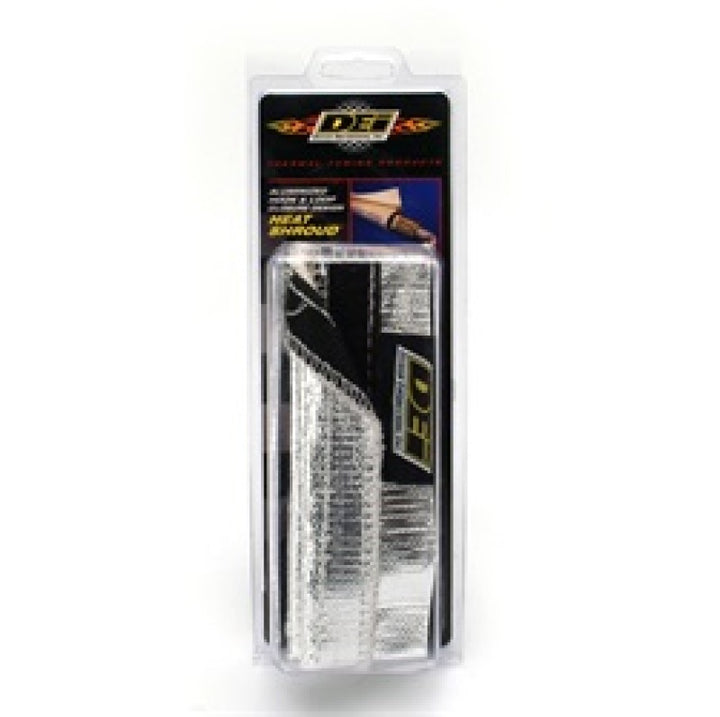 DEI Heat Shroud 1in I.D. x 3ft - Aluminized Sleeving - Hook and Loop Edge - Bull Strap