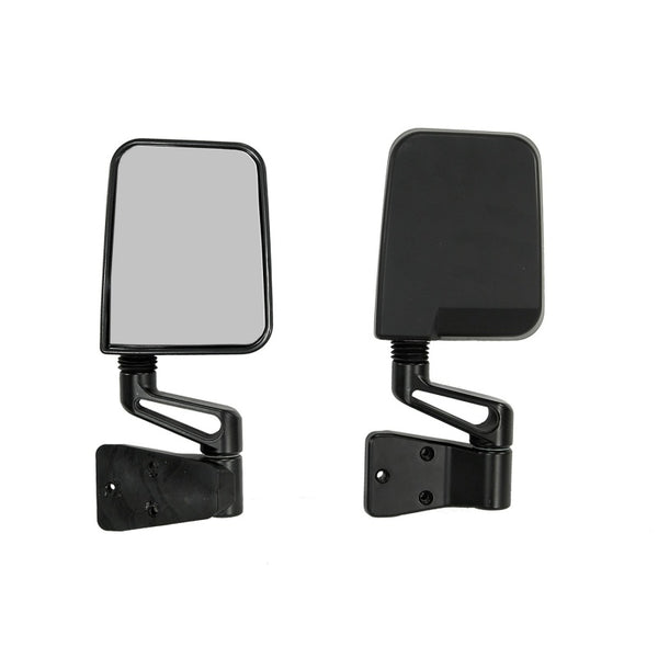 Rugged Ridge 87-02 Jeep YJ/TJ Black Door Mirror Kit - Bull Strap