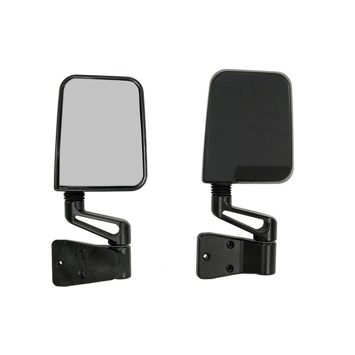 Rugged Ridge 87-02 Jeep YJ/TJ Black Door Mirror Kit - Bull Strap