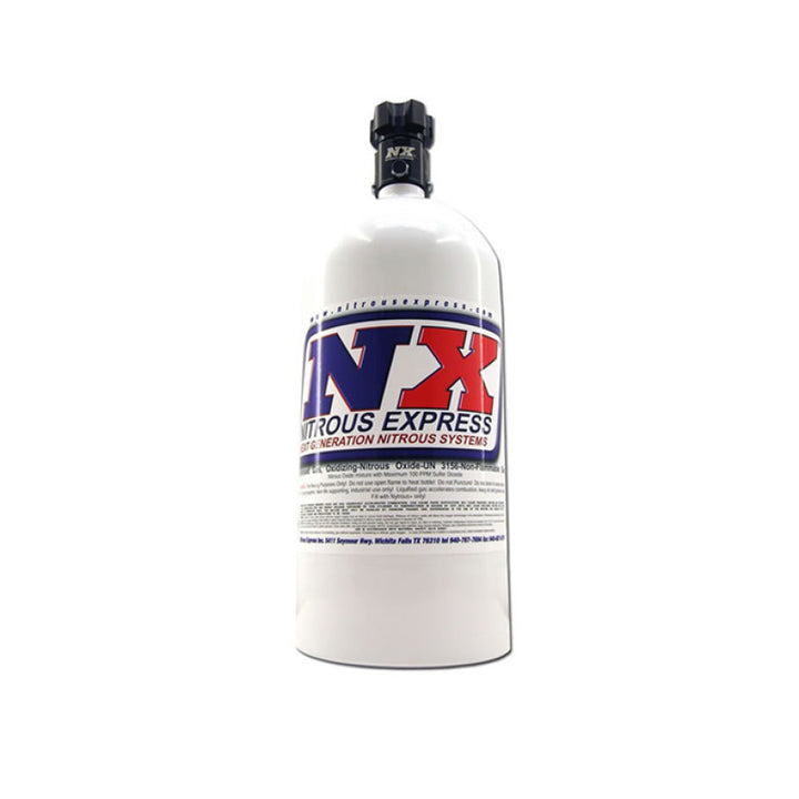 Nitrous Express 5lb Bottle w/Lightning 500 Valve (5.25 Dia x 17.64 Tall) - Bull Strap