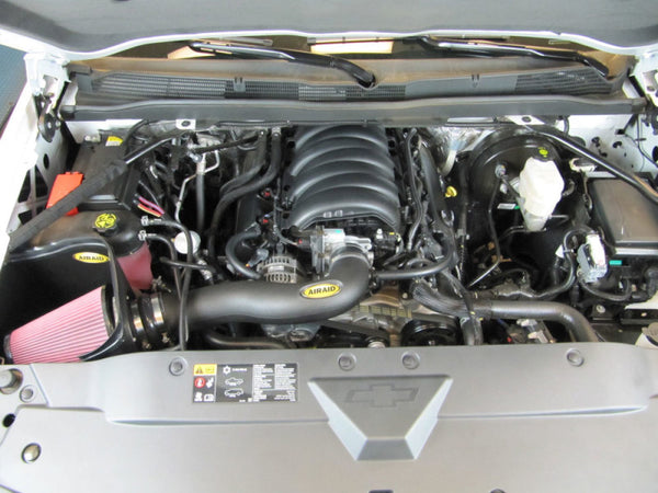 Airaid 2014 GM 1500 Pickup/ 2015 GM Tahoe/Yukon 5.3L MXP Intake System w/ Tube (Dry / Red Media) - Bull Strap