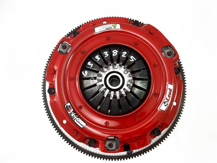 McLeod RST Twin Disc Clutch Kit 18-19 Ford Mustang GT 1 x 23 Spline 0 Bal w/164T 8 Bolt AL Flywheel - Bull Strap