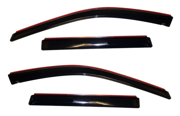 AVS 11-18 Jeep Grand Cherokee (Not L Model) Ventvisor In-Chnl FRT & RR Window Deflectors 4pc - Smk - Bull Strap