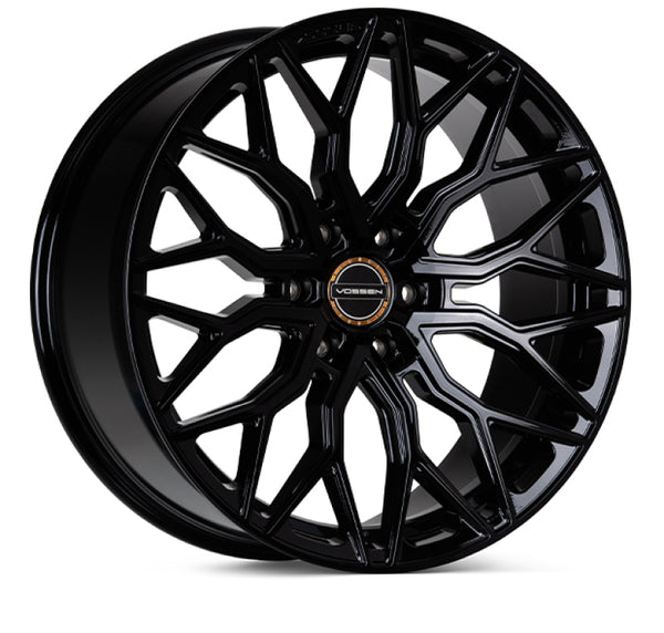 Vossen HF6-3 20x9.5 / 6x139.7 / ET15 / Deep Face / 106.1 - Gloss Black Wheel - Bull Strap