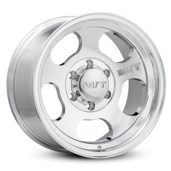 Mickey Thompson Canyon Polished Wheel - 17X9 8X6.5 BP 5in BS 0 Offset 125.2mm Bore - Bull Strap