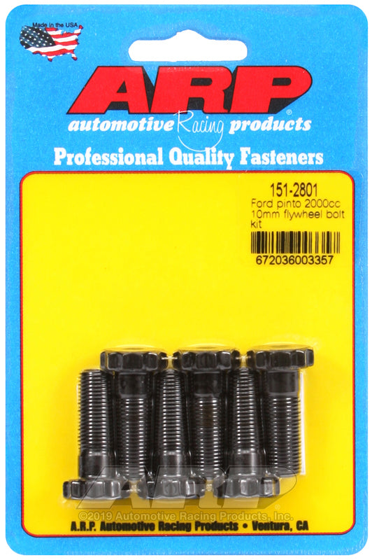ARP Ford 2000cc Pinto M10 x 1.0 Thread Size Flywheel Bolt Kit - Bull Strap
