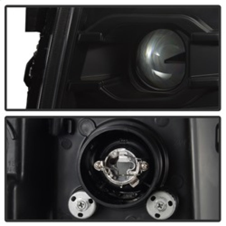 Spyder Chevy Silverado 1500 07-13 Version 3 Projector Headlights - Black PRO-YD-CS07V3-LBDRL-BK - Bull Strap