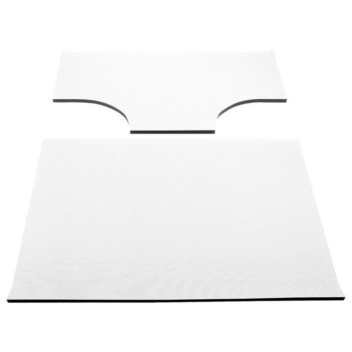 DEI 03-06 Jeep Wrangler TJ 2-Door w/Speaker Pods Boom Mat Headliner - 2 Piece - White - Bull Strap