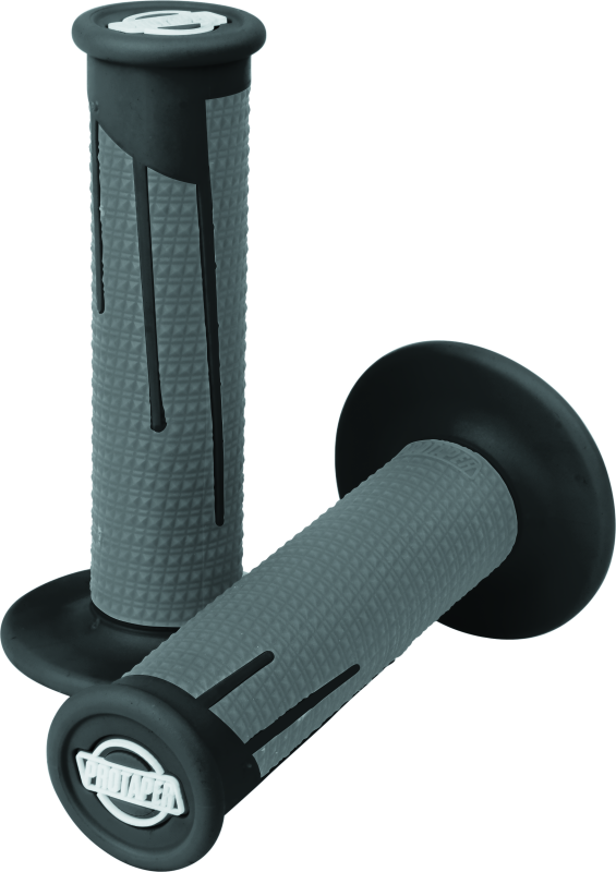 ProTaper Full Diamond Clamp-On Grips - Black/Dark Gray - Bull Strap