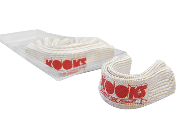 Kooks Universal Spark Plug Sleeve Set - Natural w/Red Logo (Set of 8) - Bull Strap