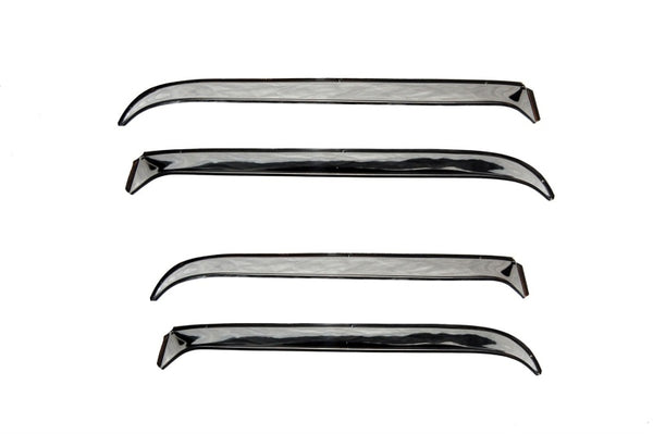 AVS 77-84 Buick Electra Ventshade Front & Rear Window Deflectors 4pc - Stainless - Bull Strap
