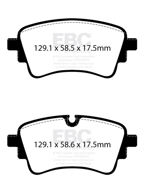EBC 2020+ Audi A4 B9 2.0T Yellowstuff Rear Brake Pads - Bull Strap