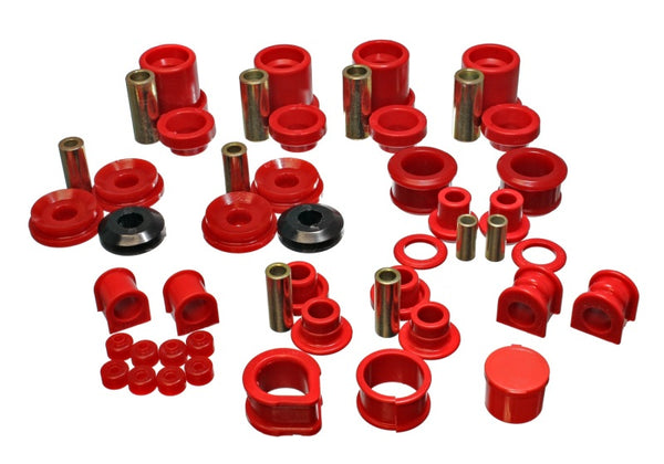 Energy Suspension 90-96 Nissan 300ZX Red Hyper-Flex Master Bushing Set (Sway bar end link bushings a - Bull Strap