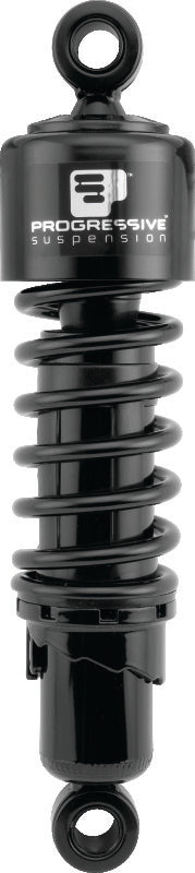 Progressive Harley 412 Series Shocks 11.0in - Black - Bull Strap