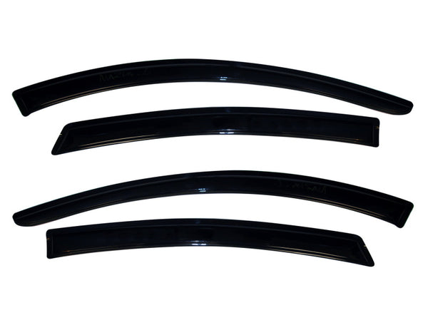 AVS 09-13 Mazda 6 Ventvisor Outside Mount Window Deflectors 4pc - Smoke - Bull Strap