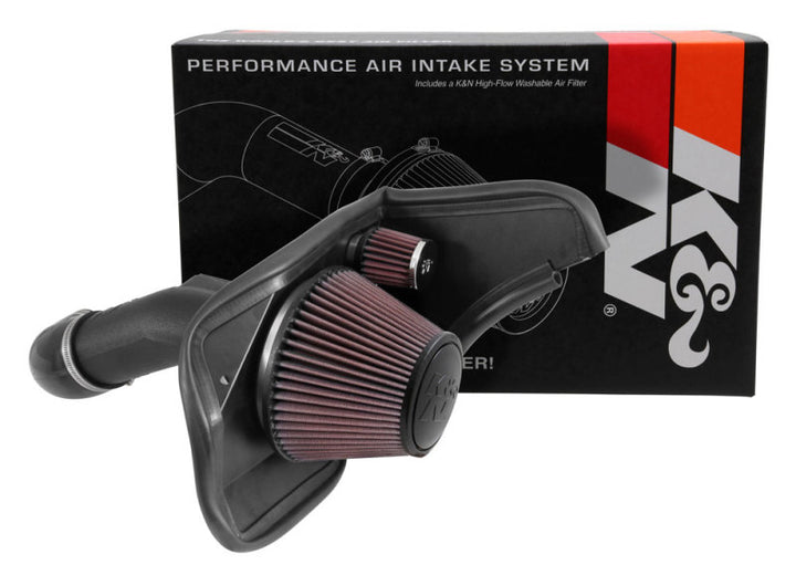 K&N 13-15 Cadillac ATS V6-3.6L F/I AirCharger Performance Intake - Bull Strap
