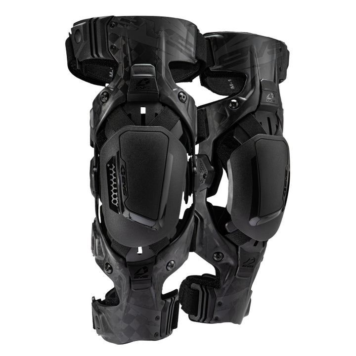 EVS Web Eclipse Knee Brace Black Pair -Large - Bull Strap