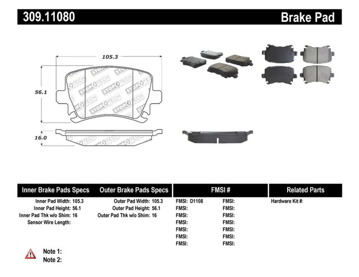 StopTech Performance 06-09 Audi A3 / 05-09 Audi A4/A6 / 08-09 Audi TT / 06-09 VW GTI / 06-09 Jetta - Bull Strap