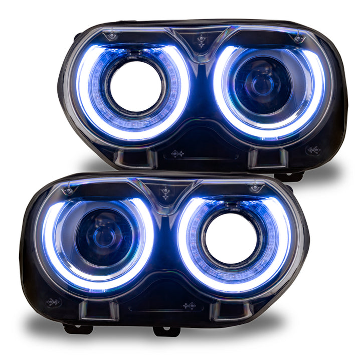 Oracle 15-21 Dodge Challenger RGB+W Headlight DRL Upgrade Kit - ColorSHIFT+W - Bull Strap