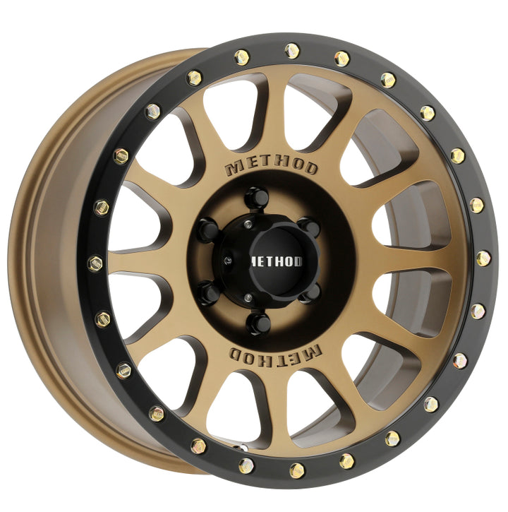 Method MR305 NV 18x9 -12mm Offset 6x5.5 108mm CB Method Bronze/Black Street Loc Wheel - Bull Strap