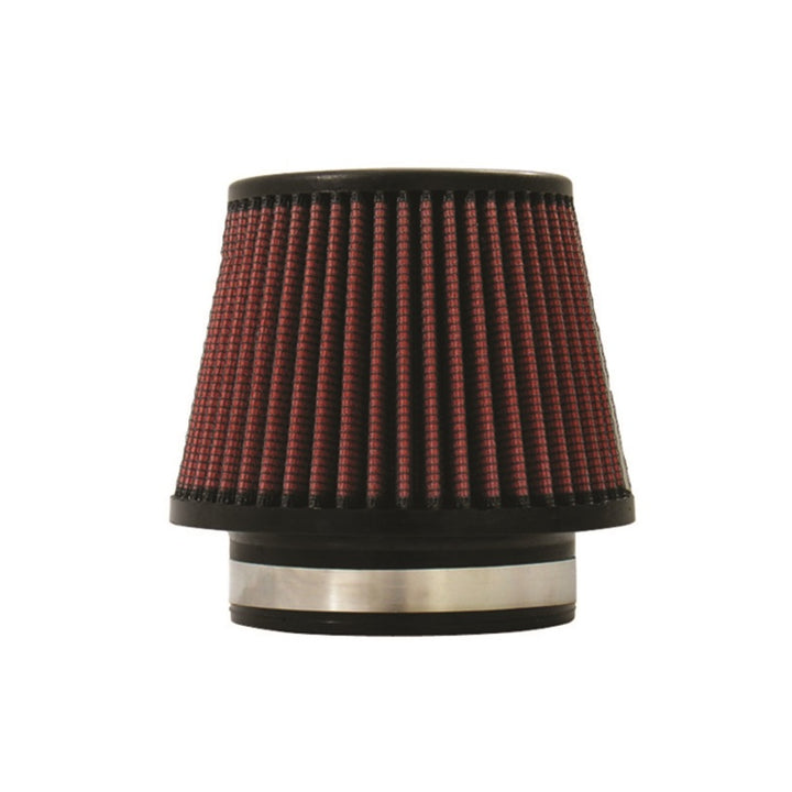 Injen High Performance Air Filter - 4.50 Black Filter 6.75 Base / 5 Tall / 5 Top - Bull Strap