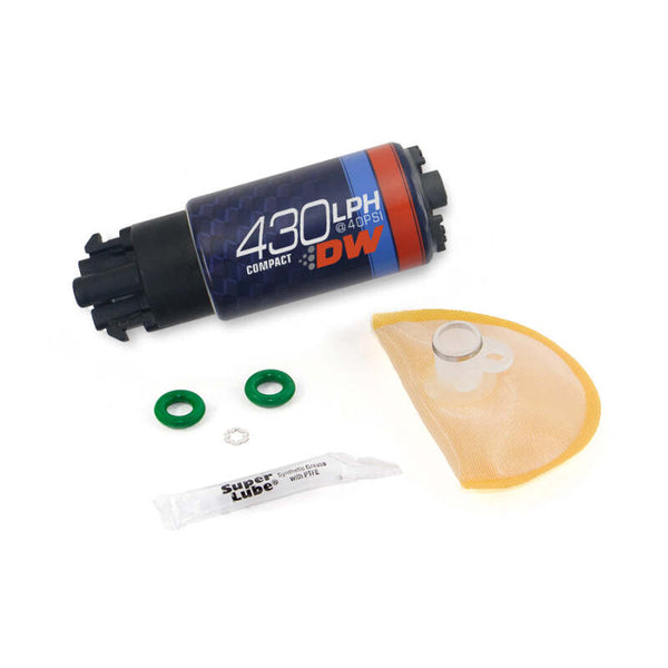 DeatschWerks 05-09 Subaru Legacy GT / 08-14 WRX / 08-21 STI DW430C 430lph Compact Fuel Pump - Bull Strap