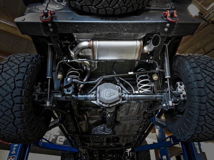 aFe MACH Force-Xp Hi-Tuck 3in 409 SS 18-20 Jeep Wrangler JL 2.0/3.6 Axle-Back Exhaust - Bull Strap