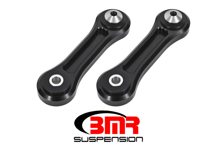 BMR 15-17 S550 Mustang Rear Lower Control Arms Vertical Link (Delrin) - Black - Bull Strap
