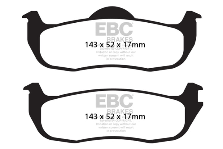 EBC 04-05 Infiniti QX56 5.6 Yellowstuff Rear Brake Pads - Bull Strap