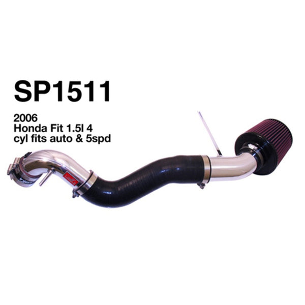 Injen 07-08 Fit 1.5L 4 Cyl. Polished Cold Air Intake - Bull Strap