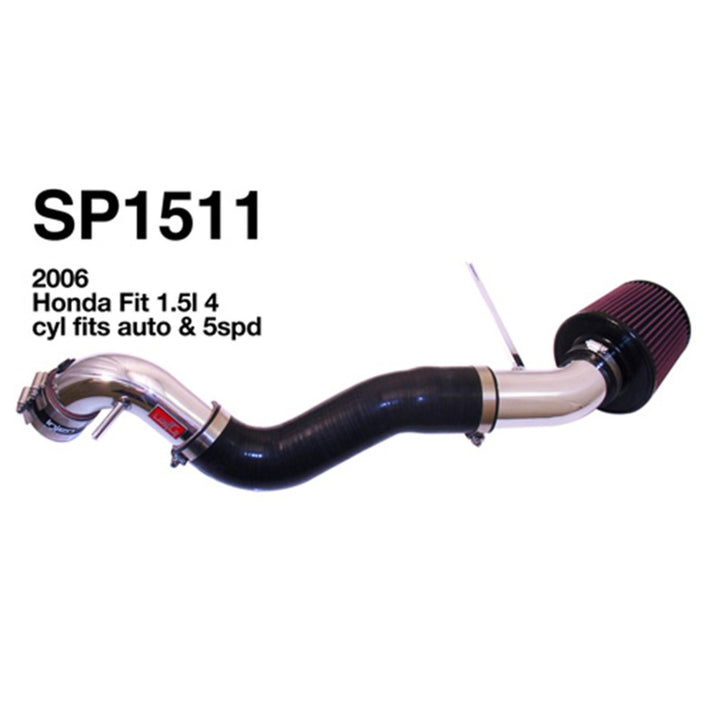 Injen 07-08 Fit 1.5L 4 Cyl. Polished Cold Air Intake - Bull Strap