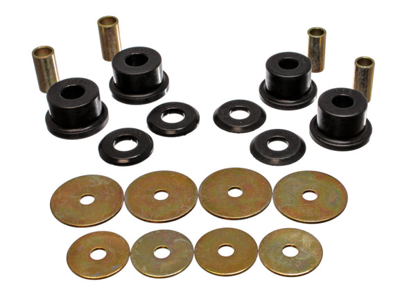 Energy Suspension 90-94 Mitsubishi Eclipse AWD Black Sub-Frame Bushing Set - Bull Strap