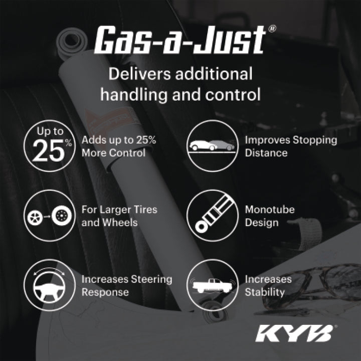 KYB 03-09 Toyota 4Runner (Exc. X-Reas, Adj Susp.) Gas-A-Just Shock - Rear - Bull Strap